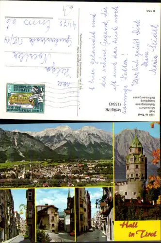 715343 Mehrbild AK Hall in Tirol Münzerturm Salvatorgasse Nagglburg Schlossergasse