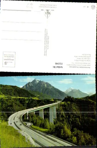 715346 Brennerautobahn Europabrücke geg. Serles Habicht b. Innsbruck Schönberg im Stubaital