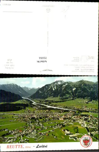 715351 Fliegeraufnahme Reutte Lechtal Tirol pub Alpine Luftbild FÖ 59571