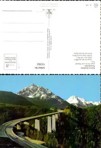 715362 Brenner-Autobahn Europabrücke geg. Serles u. Habicht b. Innsbruck Schönberg i. Stubaital