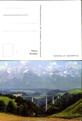 715364 Brenner-Autobahn Europabrücke mit Nordkette b. Innsbruck Schönberg i. Stubaital