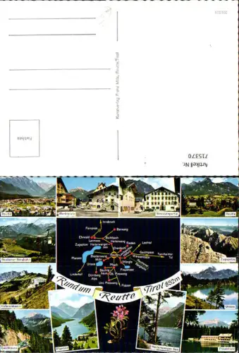 715370 Mehrbild AK Lagekarte Reutte Tirol Reutte Plansee Urisee Gaichtpass