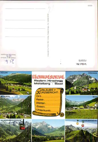 715373 Mehrbild AK Riezlern Hirschegg Mittelberg Baad Kleinwalsertal Kurzbericht