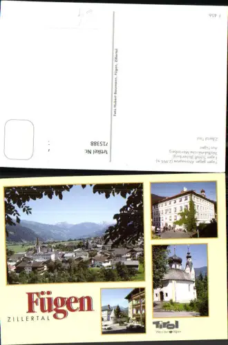715388 Mehrbild AK Fügen im Zillertal Schloss Bubenburg Wallfahrtskirche Marienberg Ortsmotiv