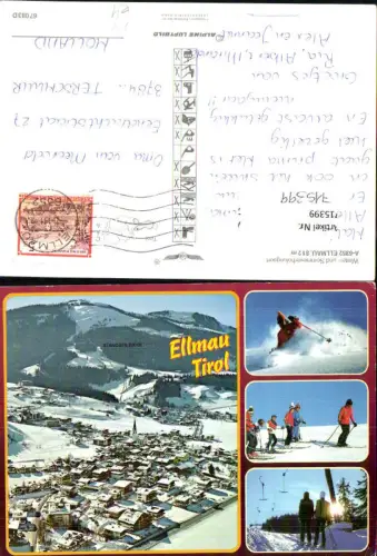 715399 Mehrbild AK Ellmau Tirol Wintersport pub Alpine Luftbild 67083D