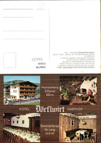 715426 Mehrbild AK Hainzenberg Zillertal Hotel Gasthof Dörflwirt
