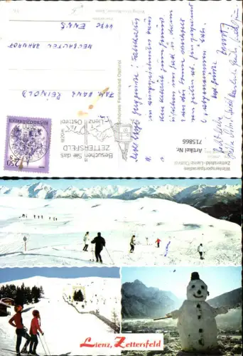 715866 Mehrbild AK Lienz Zettersfeld Wintersport Schneemann