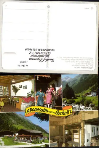 715868 Mehrbild AK Laponesalm Gschnitz Gaststube Ansicht