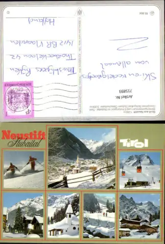 715893 Mehrbild AK Neustift im Stubaital Wintersport