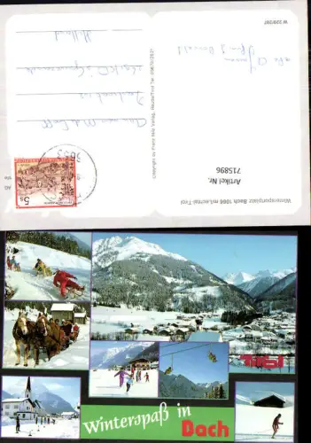 715896 Mehrbild AK Bach in Tirol Pferdeschlitten Wintersport
