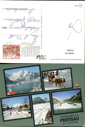 715905 Mehrbild AK Pertisau am Achensee Pferdeschlitten Wintersport