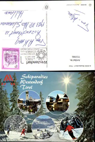 715906 Mehrbild AK Westendorf Tirol Pferdeschlitten Wintersport