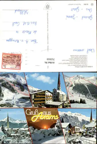 715919 Mehrbild AK Axams Tirol Wintersport Dorfmotiv mit Nordkette