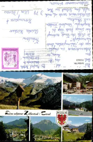 715922 Mehrbild AK Zillertal Tirol Mayrhofen Postbus Bus Wegkreuz