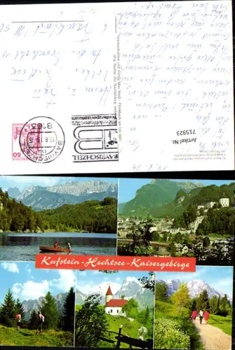 715923 Mehrbild AK Kufstein Hechtsee Kaisergebirge Wandern Ruderboot
