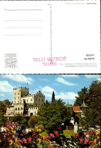 715928 Itter Hotel Schloss Itter zwischen Wildem Kaiser u. Brixental
