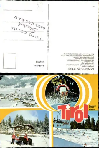 715939 Mehrbild AK Landhaus Tyrol Ellmau am Wilden Kaiser Pferd Pony Wintersport