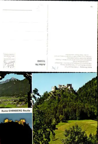 715940 Mehrbild AK Reutte Ruine Ehrnberg