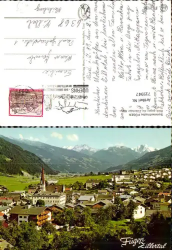 715947 Fügen im Zillertal Blick geg. d. Zillertaler Alpen