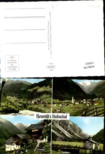715952 Mehrbild AK Neustift im Stubaital kartnallhof Pinistal Kapelle Kirche
