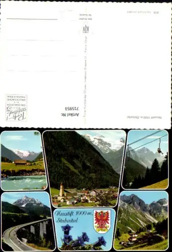715953 Mehrbild AK Neustift im Stubaital Sessellift Enzian Brücke