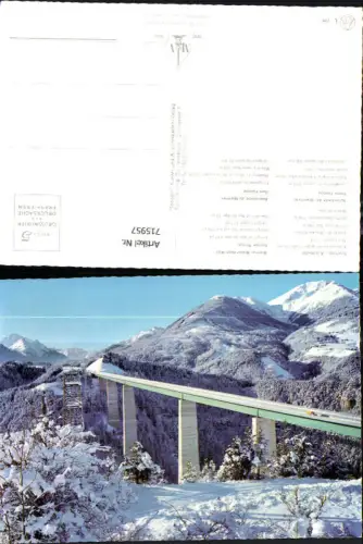 715957 Mehrbild AK Brenner Autobahn Europabrücke geg. Habicht Innsbruck Schönberg im Stubaital Winter