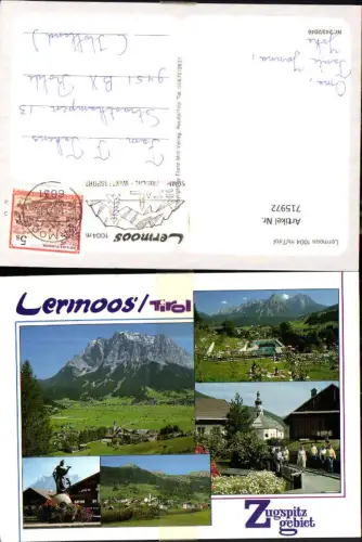 715972 Lermoos Tirol Zugspitzgebiet Schwimmbad Dorfmotiv mit Kirche Reschensee