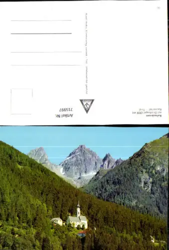 715997 Kaltenbrunn mit Dristkogel Kaunertal Kirche