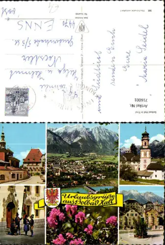 716001 Mehrbild AK Hall in Tirol Tracht Kirche Motiv Häuser