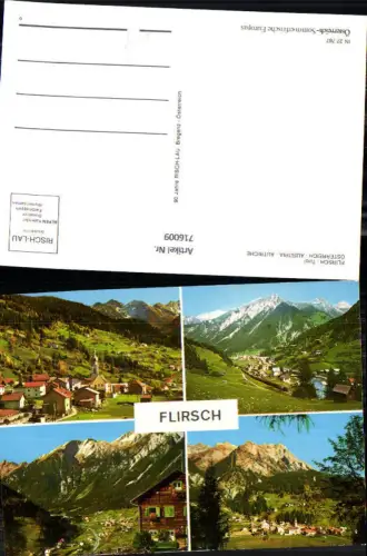 716009 Mehrbild AK Flirsch Dorfmotiv Kirche Ansichten