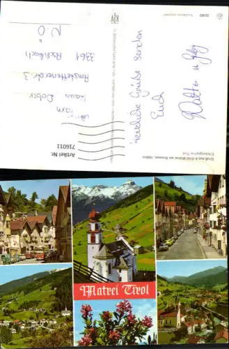 716011 Mehrbild AK Matrei am Brenner Tirol Kirche Dorfmotiv VW Bully
