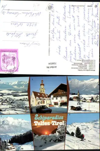 716014 Mehrbild AK Tulfes Dorfmotiv Glungezerlift Abendstimmung Wintersport