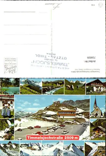 716026 Mehrbild AK Timmelsjochstraße Rasthaus Timmelsjoch Ötztal Sölden Zwieselstein