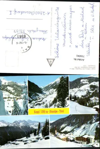 716041 Mehrbild AK Kappl Diasalpe Winteransichten Paznauntal