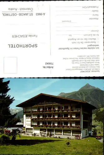 716042 St Jakob im Defereggental Osttirol Sporthotel Jesacher