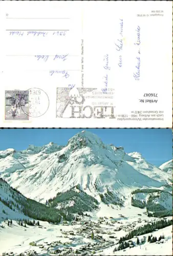 716047 Lech am Arlberg mit Omeshorn Winteransicht