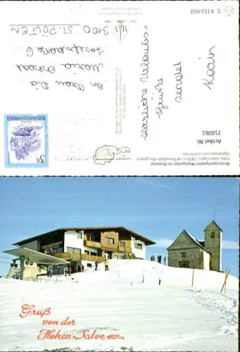 716061 Hopfgarten im Brixental Hohe Salve-Gipfel Sesselbahn-Bergstation Kirche Wintersport