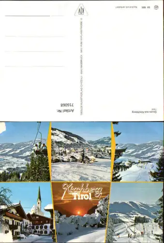 716068 Mehrbild AK Kirchberg in Tirol Wintersport Skilift Dorfmotiv