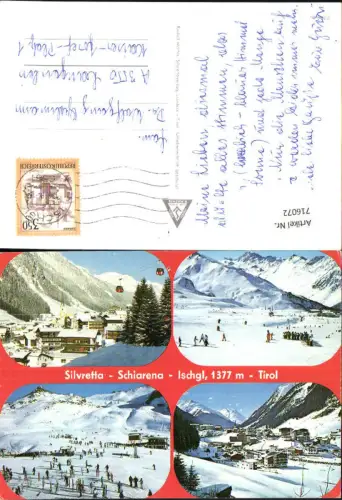 716072 Mehrbild AK Silvretta Schiarena Ischgl Tirol Wintersport Seilbahn Gondel