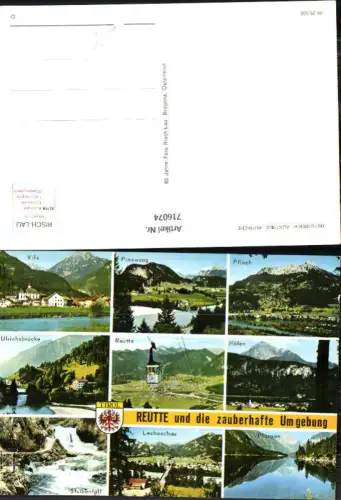 716074 Mehrbild AK Reutte u. Umgebung Vils Höfen Lechaschau Stuibenfall Plansee Pinswang