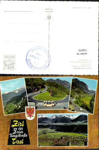 716079 Mehrbild AK Zirl i. Tirol Bergstraße Haarnadelkurve Straße mit Martinswand