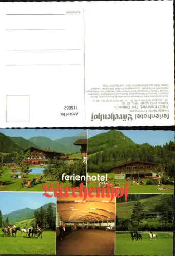 716082 Mehrbild AK Erpfendorf Tirol Ferienhotel Lärchenhof Pferde Reiten Reithalle Schwimmbad