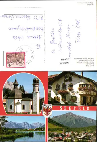 716083 Mehrbild AK Seefeld in Tirol Dorfpartie Seekirchl Typisches Tiroler Schmuckkastl