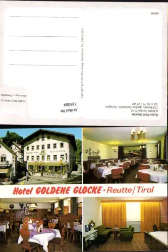 716084 Mehrbild AK Reutte Tirol Hotel Cafe Glocke Gaststube Zimmer