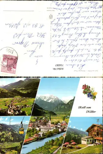 716087 Mehrbild AK Zell am Ziller Seilbahn Gondel Kirche Berggasthof
