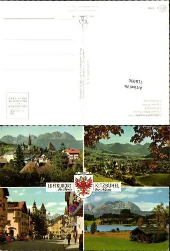 716090 Mehrbild AK Kitzbühel geg. Wilden Kaiser Vorderstadt Blick geg. Süden Schwarzsee