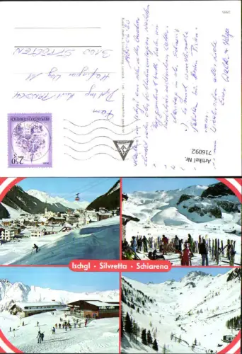 716092 Mehrbild AK Ischl Silvretta Schiarena Wintersport Fimba-Bahn Seilbahn Gondel