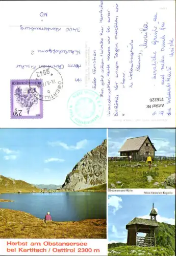 716226 Mehrbild AK Obstansersee b. Kartitsch Osttirol Obstansersee-Hütte Prinz-Heinrich-Kapelle