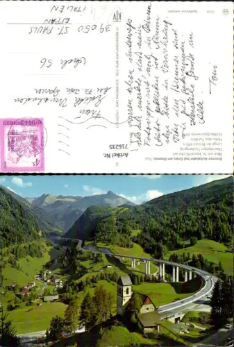 716235 Brenner-Autobahn b. Gries am Brenner Blick von St Jakobs Kirche auf Obernberger Talübergang