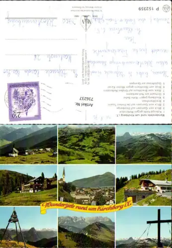 716237 Mehrbild AK Kirchberg in Tirol Kobingerhütte Blick von Gampen Ochsalm Hahnenkamm Gipfelkreuz